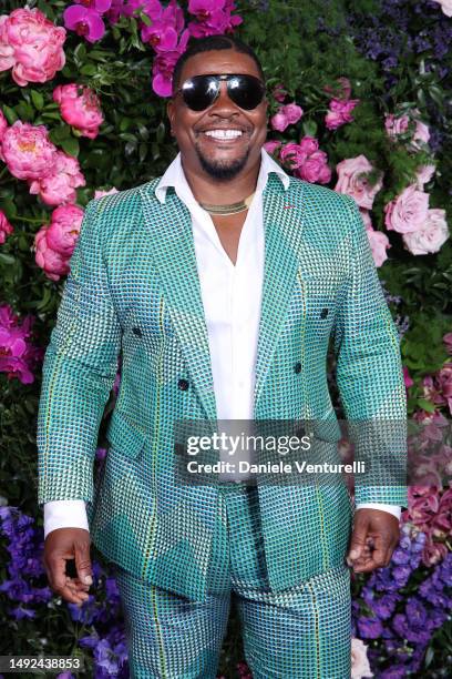 Kehinde Wiley attends the "BOSS X NAOMI - Naomi Campbell's Birthday Party" - hosted By Daniel Grieder during the 76th annual Cannes film festival at...