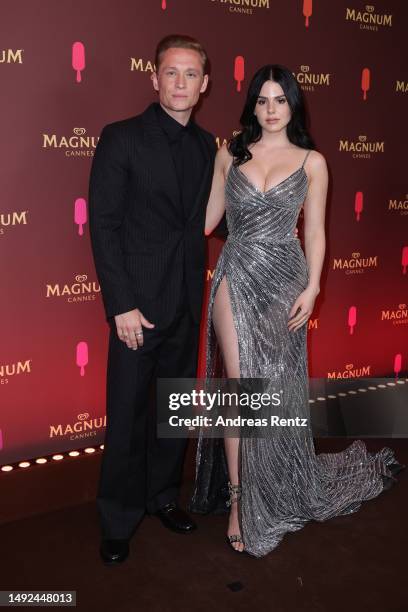 Mathias Schweighöfer and Ruby O. Fee at Magnum Beach Cannes Party to celebrate the launch of #Pleasureisalwayson Campaign on May 22, 2023 in Cannes,...