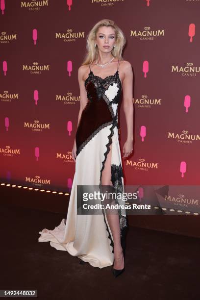Stella Maxwell at Magnum Beach Cannes Party to celebrate the launch of #Pleasureisalwayson Campaign on May 22, 2023 in Cannes, France.