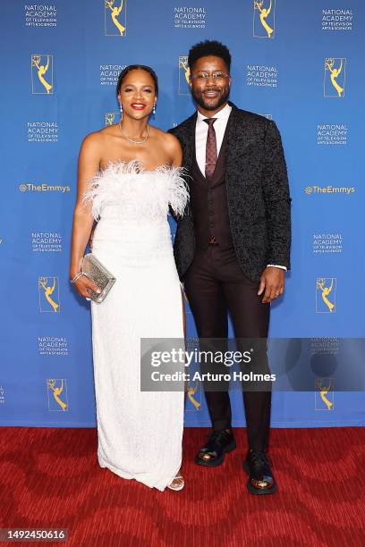 Atoya Burleson and Nate Burleson attend the 44th Annual Sports Emmy Awards at Frederick P. Rose Hall, Jazz at Lincoln Center on May 22, 2023 in New...