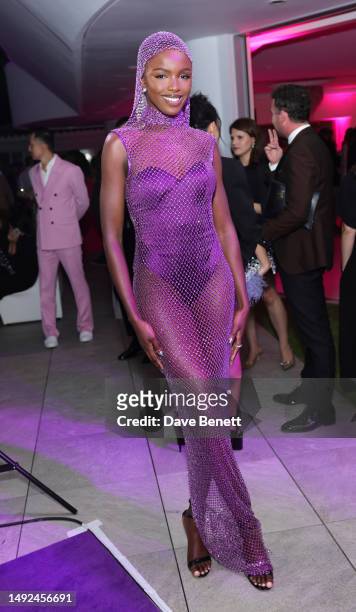 Leomie Anderson attends 'BOSS Loves Naomi', a special birthday event for Naomi Campbell, hosted by Daniel Grieder, on May 22, 2023 in Cannes, France.