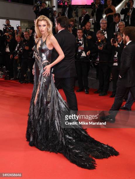 Stella Maxwell attends the "The Idol" red carpet during the 76th annual Cannes film festival at Palais des Festivals on May 22, 2023 in Cannes,...