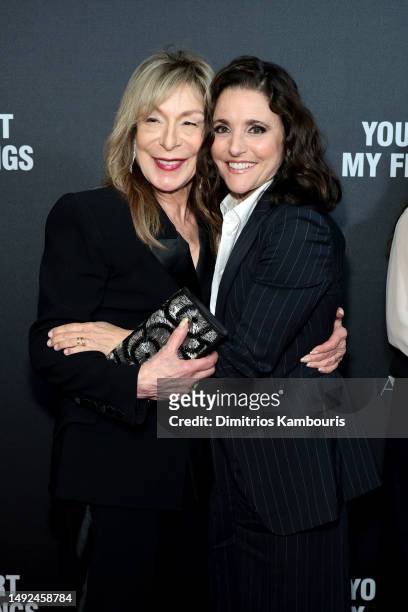 Jeannie Berlin and Julia Louis-Dreyfus attend the "You Hurt My Feelings" New York Screening at DGA Theater on May 22, 2023 in New York City.