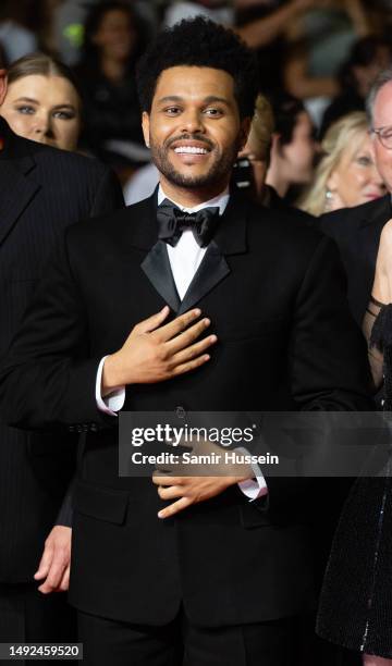 Abel Makkonen Tesfaye, The Weeknd attends the "The Idol" red carpet during the 76th annual Cannes film festival at Palais des Festivals on May 22,...
