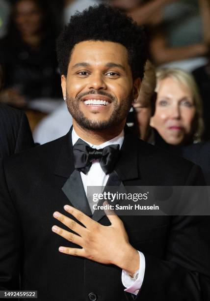 Abel Makkonen Tesfaye, The Weeknd attends the "The Idol" red carpet during the 76th annual Cannes film festival at Palais des Festivals on May 22,...