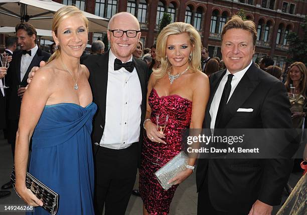 Tania Bryer, John Caudwell, Claire Johnson, Rod Barker attends the Sports For Peace Fundraising Ball at The V&A on July 25, 2012 in London, England.