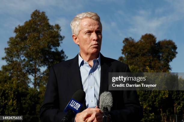 Craig Tiley, Tennis Australia CEO speaks during a Tennis Australia x Roland Garros 2023 preview media opportunity at Melbourne Park on May 23, 2023...