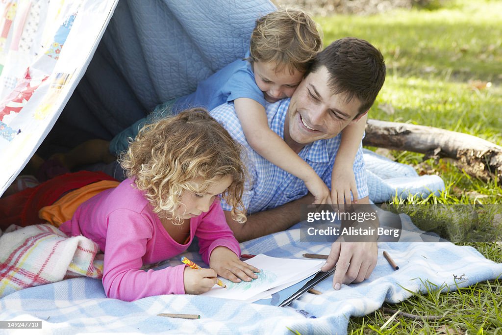 Family playing together