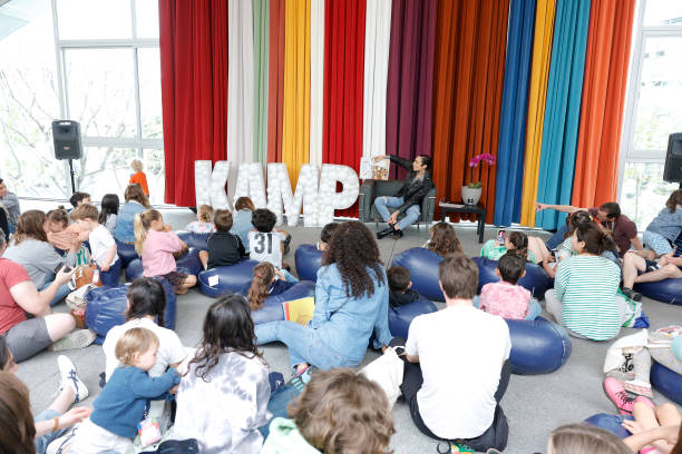 Gal Gadot reads during Hammer Museum K.A.M.P. 2023 at Hammer Museum on May 21, 2023 in Los Angeles, California.