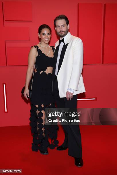 Ashley Levinson and Sam Levinson attend "The Idol" Premiere Afterparty at the 76th annual Cannes film festival at Palm Beach on May 22, 2023 in...