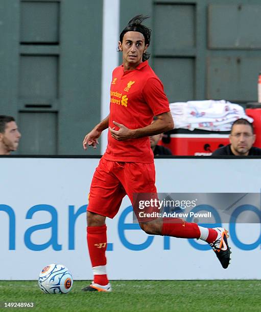 Alberto Aquilani of Liverpool during the Pre Season tour friendly between Liverpool and Roma on July 25, 2012 in Boston, Massachusetts.