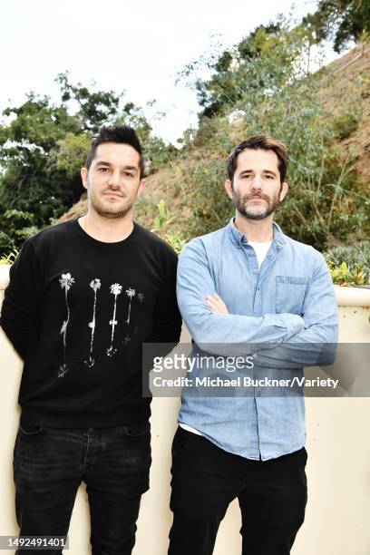 Ben Mawson and Ed Millett pose for a portrait in their new office for TaP on September 16, 2019 in Los Angeles, California.