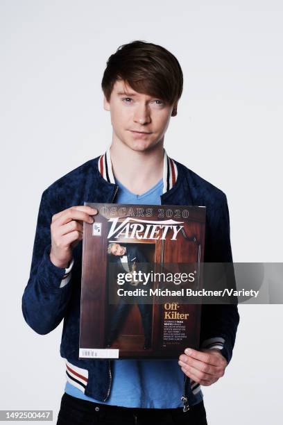 Actor Calum Worthy poses for a portrait at PMC Studios in Los Angeles, Calfornia on February 14, 2020