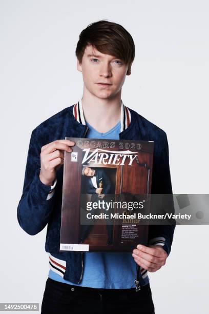 Actor Calum Worthy poses for a portrait at PMC Studios in Los Angeles, Calfornia on February 14, 2020
