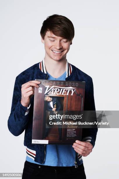 Actor Calum Worthy poses for a portrait at PMC Studios in Los Angeles, Calfornia on February 14, 2020