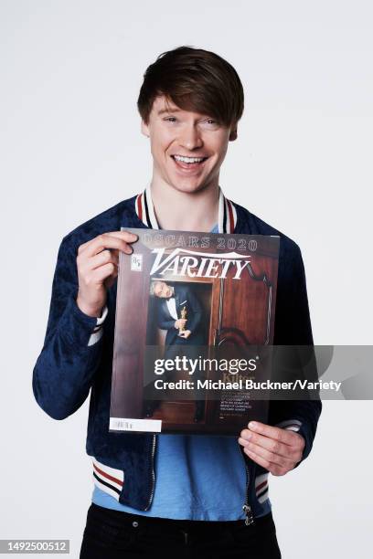 Actor Calum Worthy poses for a portrait at PMC Studios in Los Angeles, Calfornia on February 14, 2020