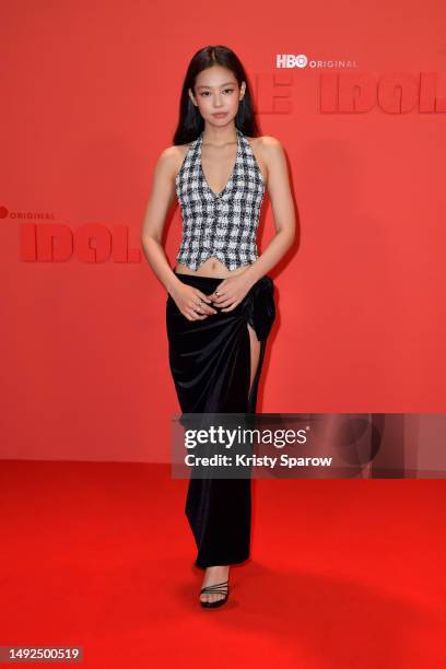 Jennie Ruby Jane attends "The Idol" Premiere Afterparty at the 76th annual Cannes film festival at Palm Beach on May 22, 2023 in Cannes, France.