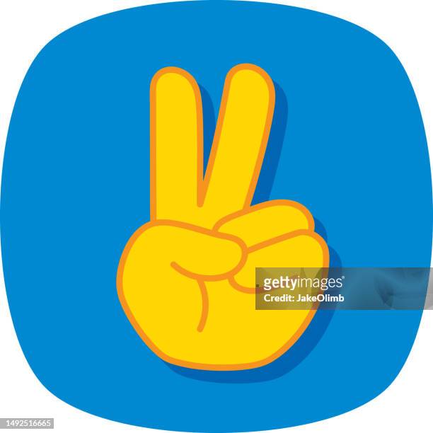 illustrazioni stock, clip art, cartoni animati e icone di tendenza di doodle del segno della pace 1 - segno di pace