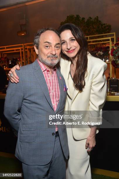 Kevin Pollak and Marin Hinkle attend the Honorary Star Ceremony For Midge Maisel From"The Marvelous Mrs. Maisel" at The Fonda Theatre on May 22, 2023...