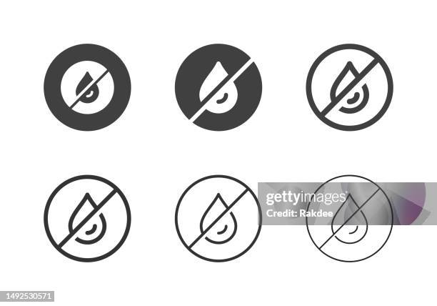ilustrações de stock, clip art, desenhos animados e ícones de do not use water icons - multi series - paisagem árida
