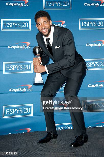 Christian Watford poses in the press room during the 2012 ESPY Awards at Nokia Theatre L.A. Live on July 11, 2012 in Los Angeles, California.