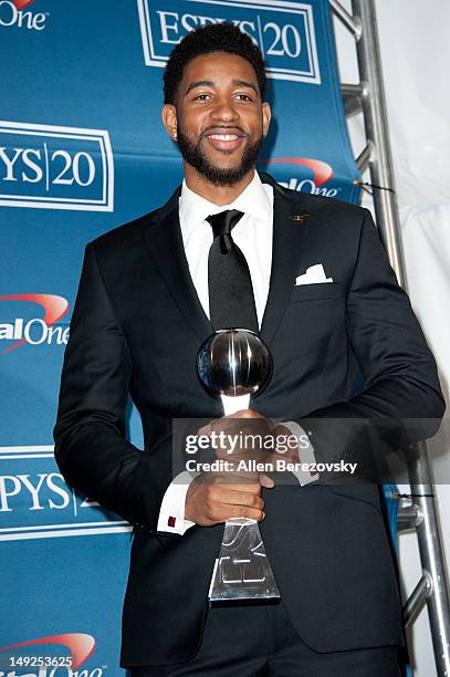 Christian Watford poses in the press room during the 2012 ESPY Awards at Nokia Theatre L.A. Live on July 11, 2012 in Los Angeles, California.