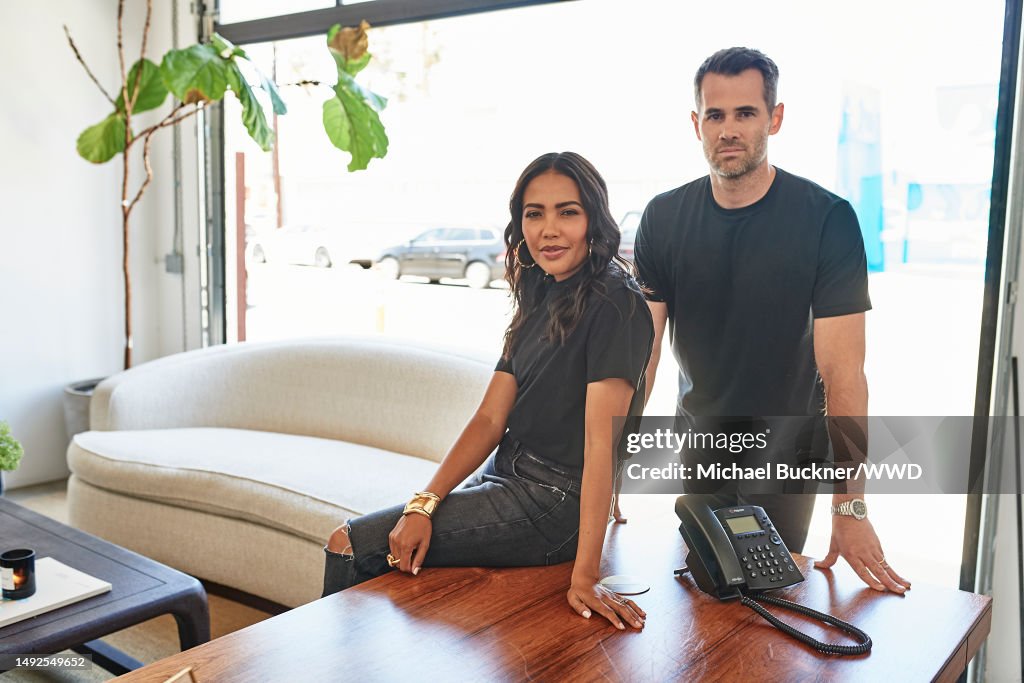 Jennifer Grode Jens Grede and Emma Grede pose for a portrait at the Frame office in ...