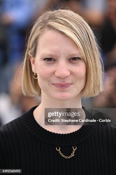 Mia Wasikowska attends the "Club Zero" photocall at the 76th annual Cannes film festival at Palais des Festivals on May 23, 2023 in Cannes, France.