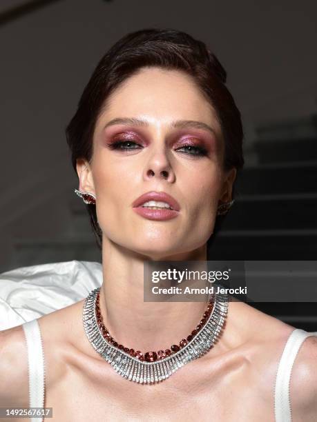 Coco Rocha is seen at the Hotel Martinez during the 76th Cannes film festival on May 22, 2023 in Cannes, France.
