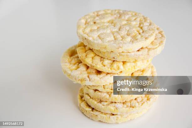 corn cakes - celiac disease stock pictures, royalty-free photos & images