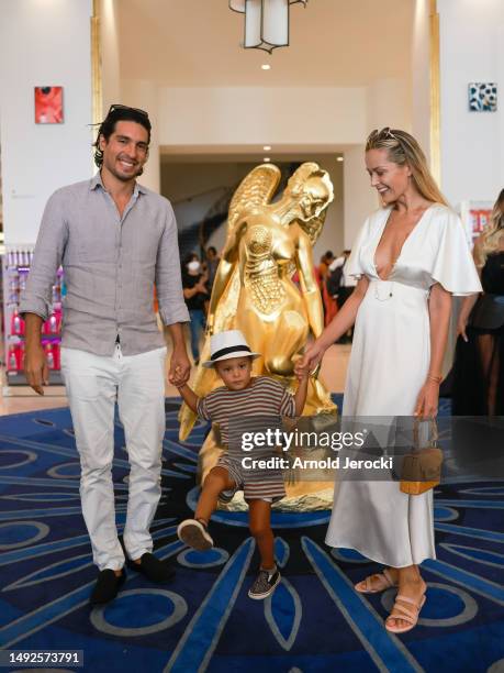 Petra Nemcova and Benjamin Larretche are seen at the Hotel Martinez during the 76th Cannes film festival on May 22, 2023 in Cannes, France.
