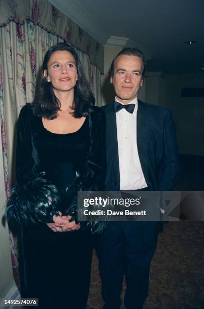 Writers Isabel Fonseca and Martin Amis at the British Book Awards at the Hilton Hotel, London, 8th February 1996. The couple married later that year.