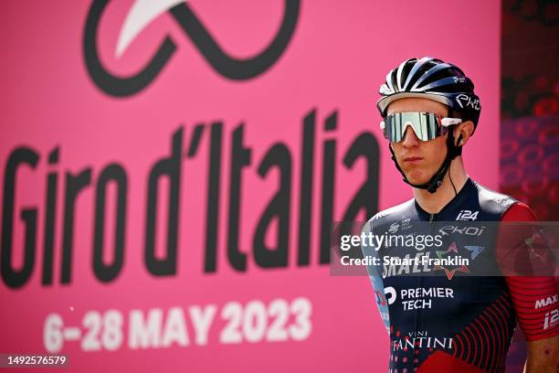 Stephen Williams of The United Kingdom and Team Israel - Premier Tech prior to the 106th Giro d'Italia 2023, Stage 16 a 203km stage from Sabbio...