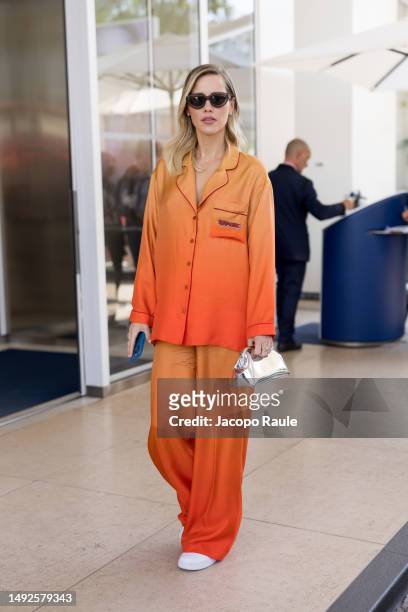 Claire Holt is seen at Hotel Martineduring the 76th Cannes film festival on May 23, 2023 in Cannes, France.