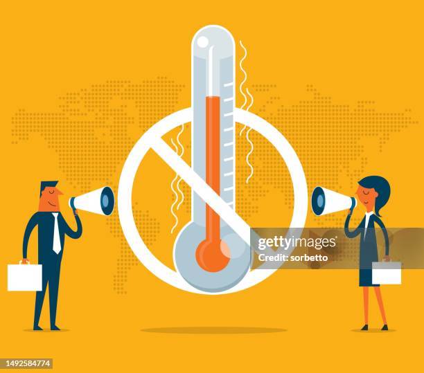 climate change - thermometer stock illustrations