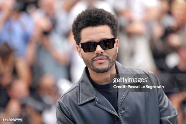 Abel 'The Weeknd' Tesfaye attends "The Idol" photocall at the 76th annual Cannes film festival at Palais des Festivals on May 23, 2023 in Cannes,...