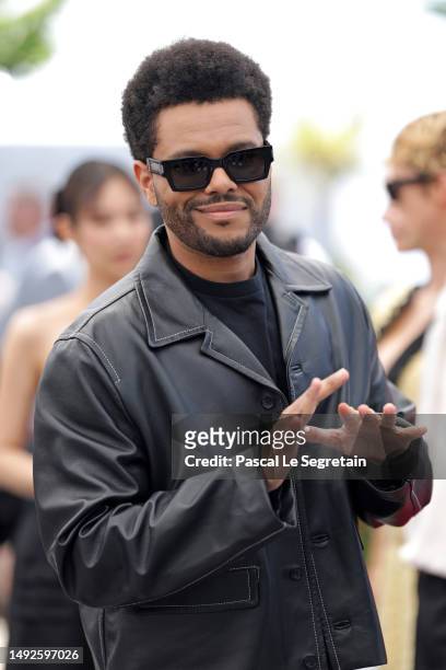 Abel 'The Weeknd' Tesfaye attends "The Idol" photocall at the 76th annual Cannes film festival at Palais des Festivals on May 23, 2023 in Cannes,...
