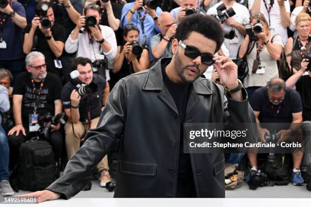 Abel "The Weeknd" Tesfaye attends "The Idol" photocall at the 76th annual Cannes film festival at Palais des Festivals on May 23, 2023 in Cannes,...