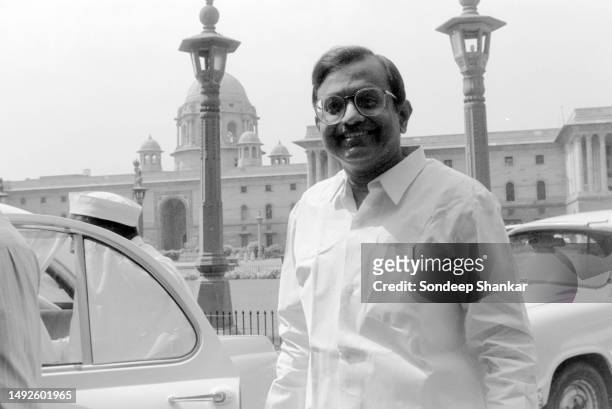 Finance Minister P Chidambaram who took over as the Finance Minister of India, on the way to Finance Ministry housed in the colonial designed North...