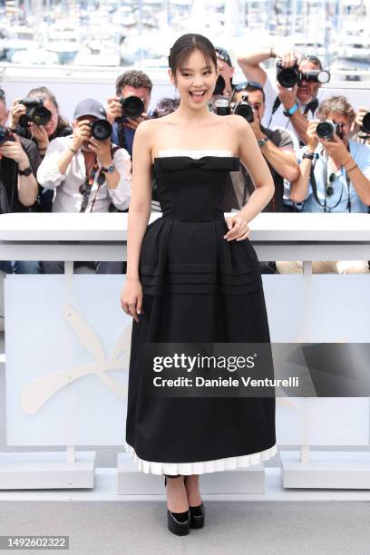 Jennie Ruby Jane attends "The Idol" photocall at the 76th annual Cannes film festival at Palais des Festivals on May 23, 2023 in Cannes, France.