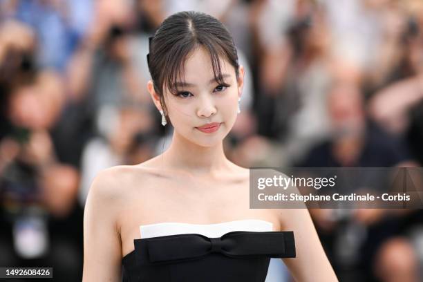 Jennie Ruby Jane attends "The Idol" photocall at the 76th annual Cannes film festival at Palais des Festivals on May 23, 2023 in Cannes, France.