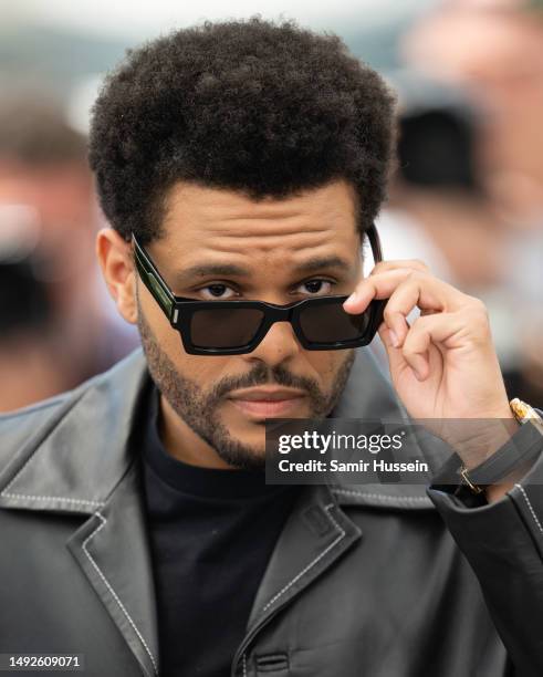 Abel 'The Weeknd' Tesfaye attends "The Idol" photocall at the 76th annual Cannes film festival at Palais des Festivals on May 23, 2023 in Cannes,...