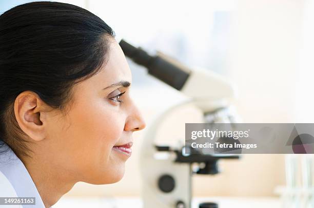 usa, new jersey, jersey city, profile of scientist - scientist profile stock pictures, royalty-free photos & images