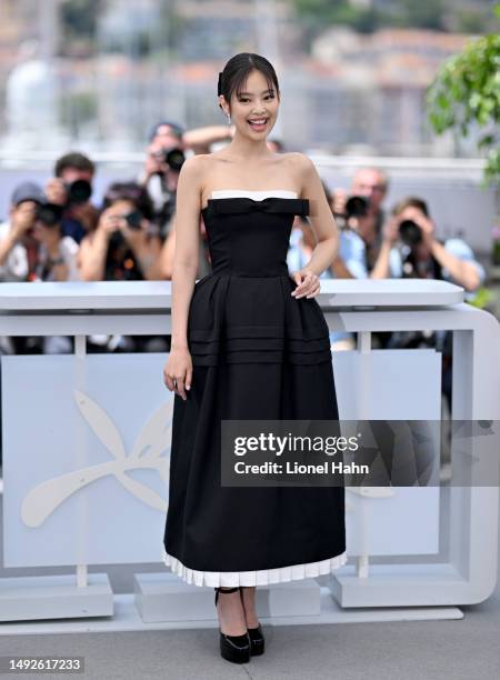 Jennie Ruby Jane attends "The Idol" photocall at the 76th annual Cannes film festival at Palais des Festivals on May 23, 2023 in Cannes, France.