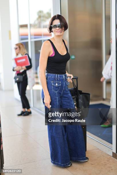 Isabeli Fontana is seen at Hotel Martinez during the 76th Cannes film festival on May 23, 2023 in Cannes, France.