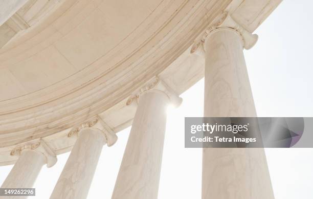 usa, washington dc, jefferson memorial, close up of columns - jefferson memorial columns stock pictures, royalty-free photos & images