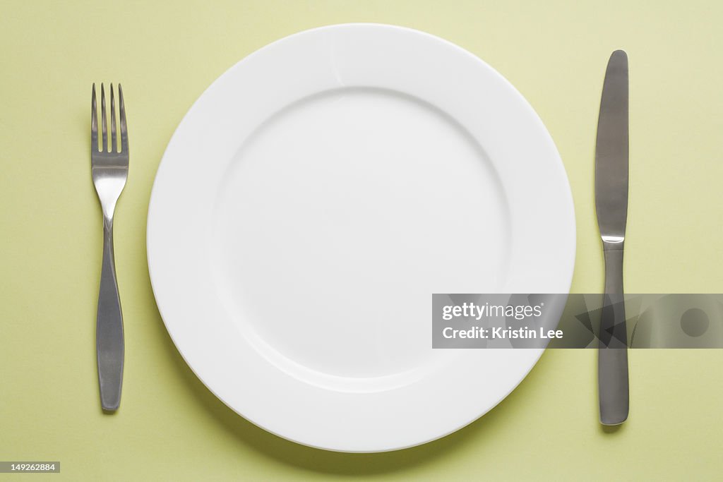 Studio shot of place setting