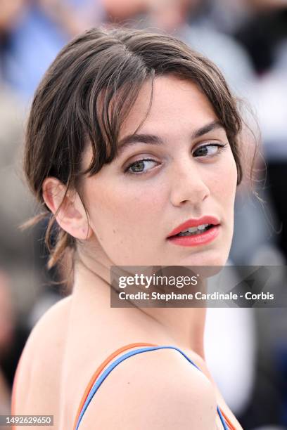 Ella Rumpf attends "Le Theoreme De Marguerite " photocall at the 76th annual Cannes film festival at Palais des Festivals on May 23, 2023 in Cannes,