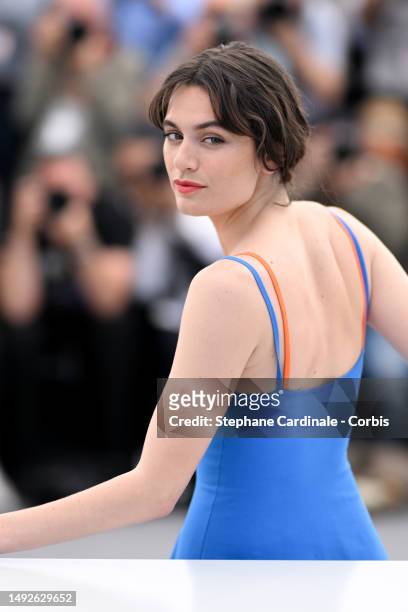 Ella Rumpf attends "Le Theoreme De Marguerite " photocall at the 76th annual Cannes film festival at Palais des Festivals on May 23, 2023 in Cannes,