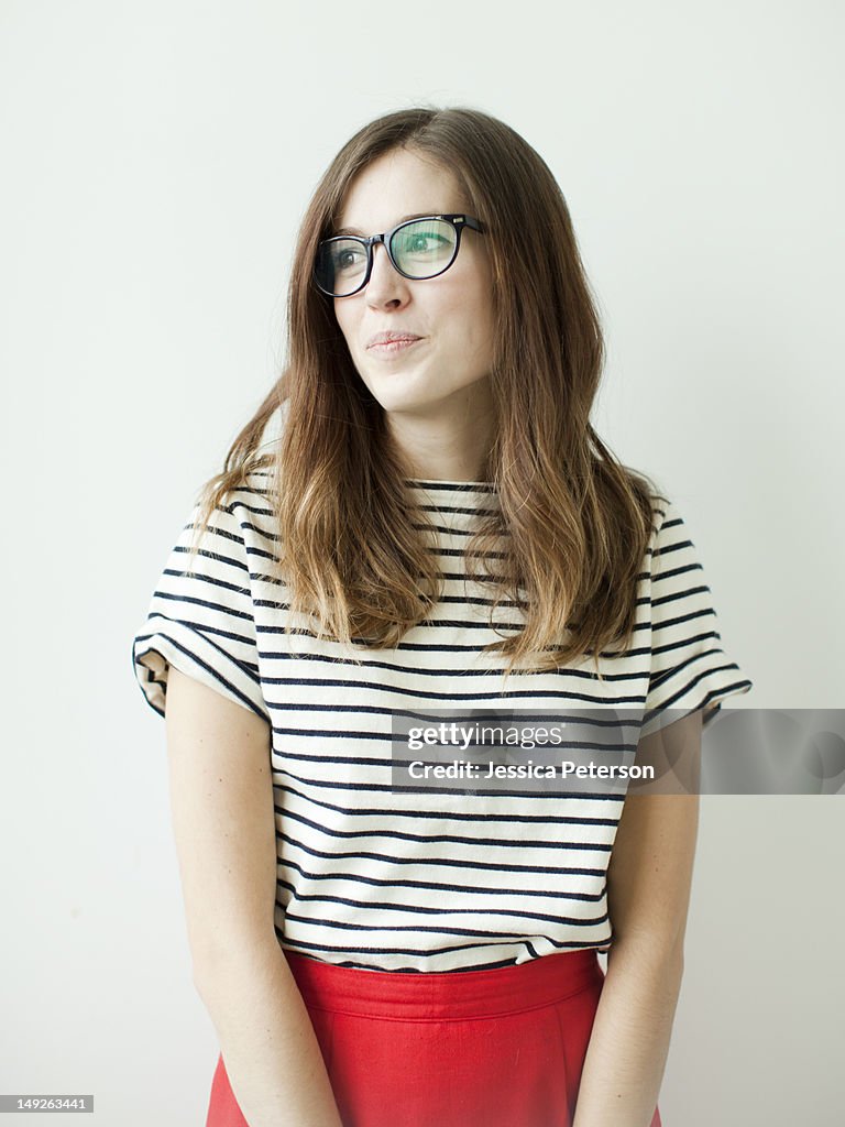 Studio shot of young woman